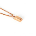 Custom Gold Brick Bar Bullion Personalize Necklace